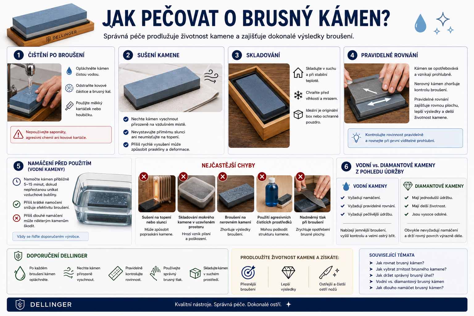 Jak pečovat o brusný kámen, aby vydržel co nejdéle?