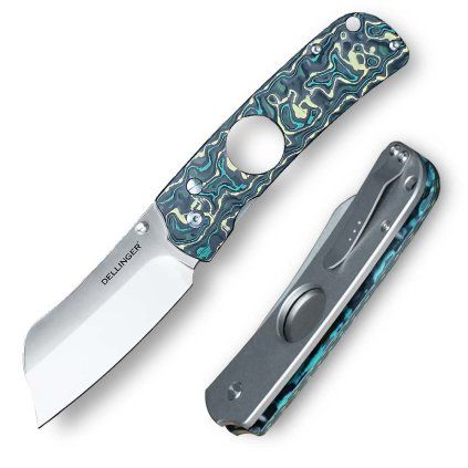 Zavírací nůž s ořezávačem doutníků Dellinger Cigar Cutter DC-53 Carbon