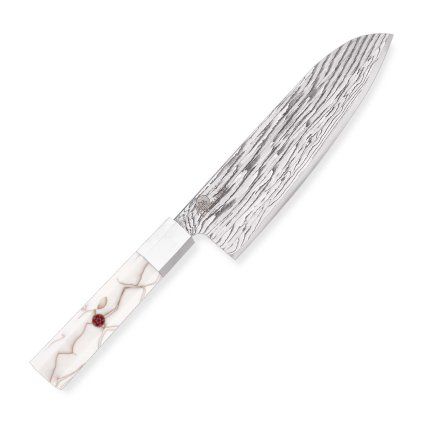 nůž Santoku 180 mm Dellinger Forged White Wave Damascus 1